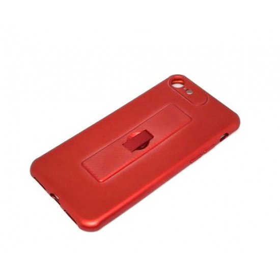 Capa De Silicone Motomo Con Anillo De Dedo Para Apple Iphone 7 / 8 (4.7) Rojo